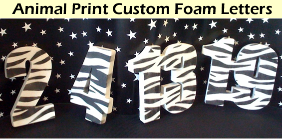 Custom Numbers for Table Center Pieces - Blank and White Party